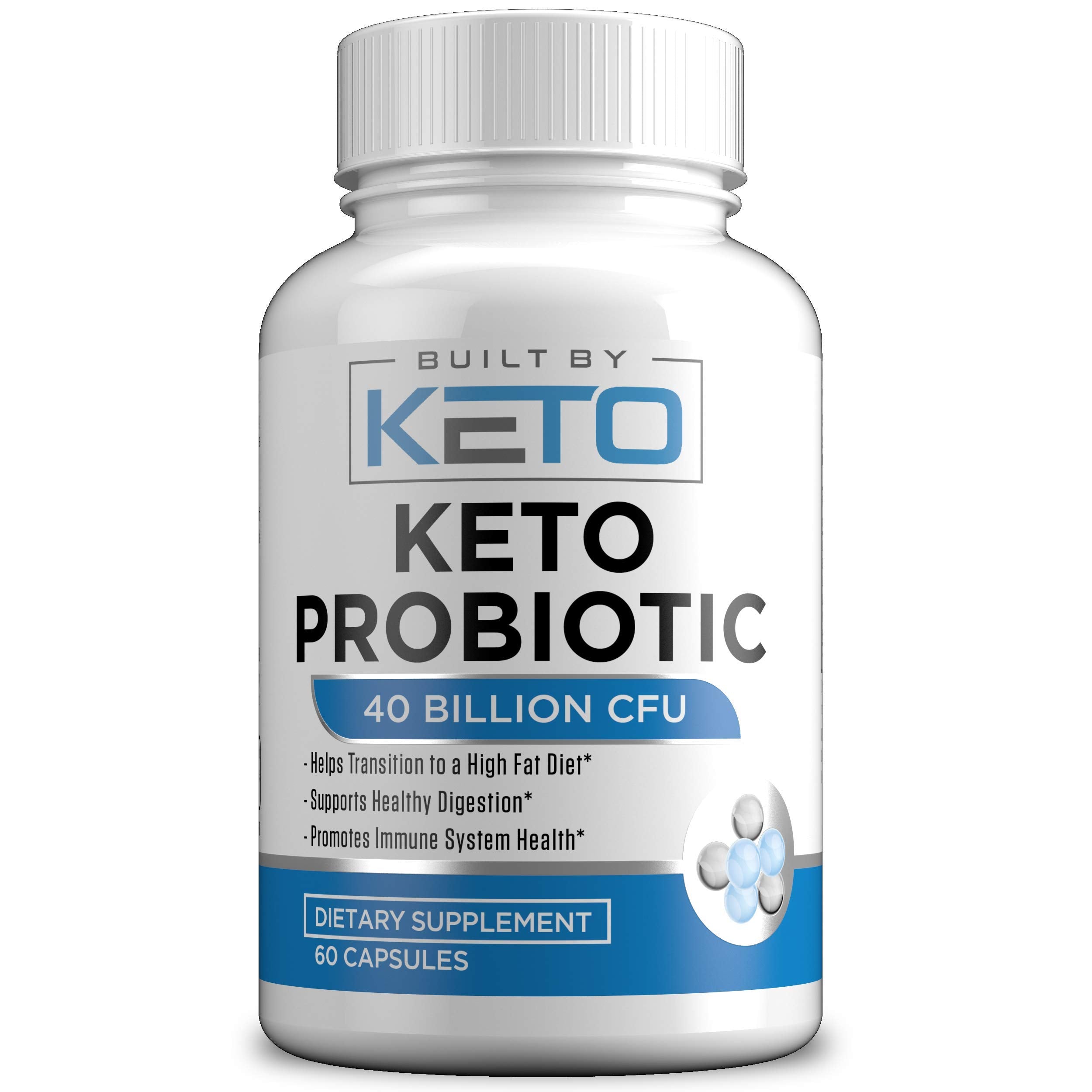 Keto Probiotics with Prebiotic - Digestive & Gut Health - Supports Occasional Constipation, Diarrhea, Gas & Bloating - Probiotics for Women & Men - Ketogenic Diet Probiotic - 60 Capsules