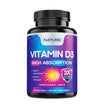 Vitamin D3 High Potency 5000 IU (125 mcg), Bone, Teeth, Muscle & Immune Health Support, Non-GMO, Gluten-Free, 2 Month Supply in Rapid-Release High Absorption Vitamin D, Easy to Swallow, 60 Softgels