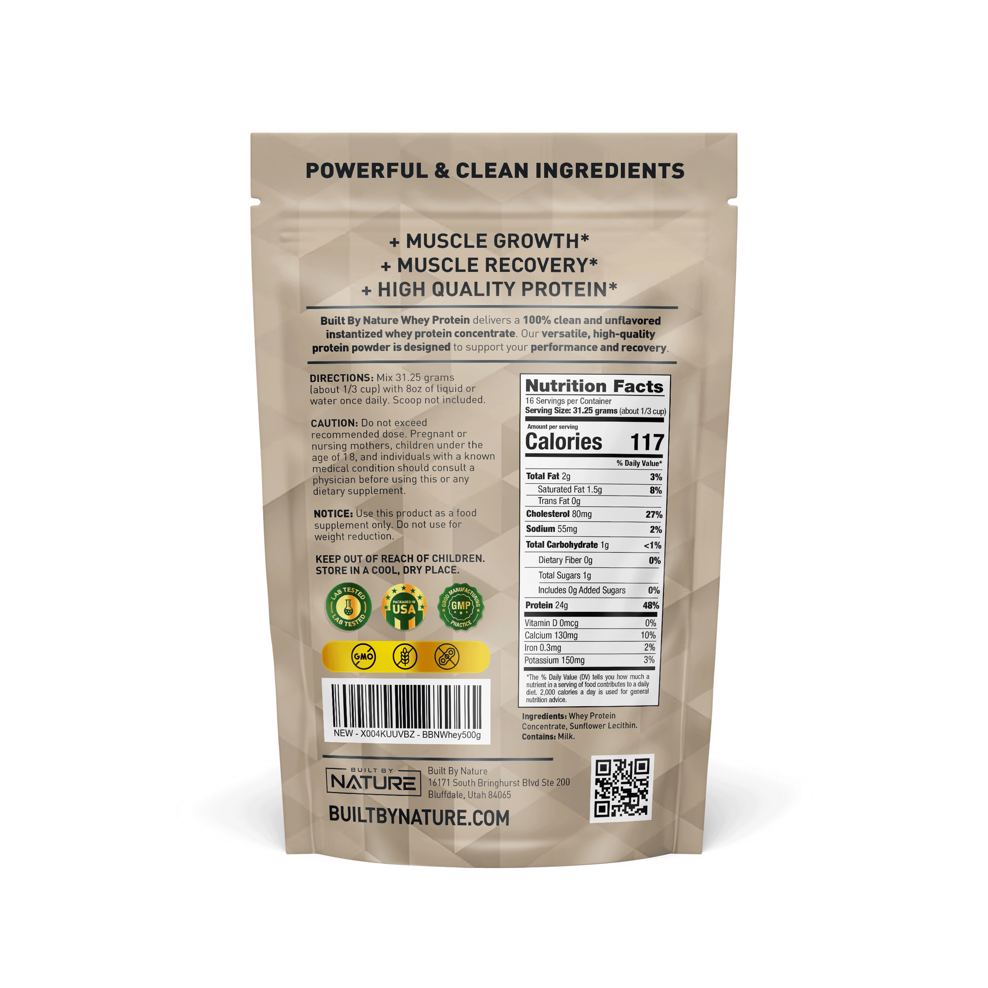 Unflavored Whey Protein Powder
