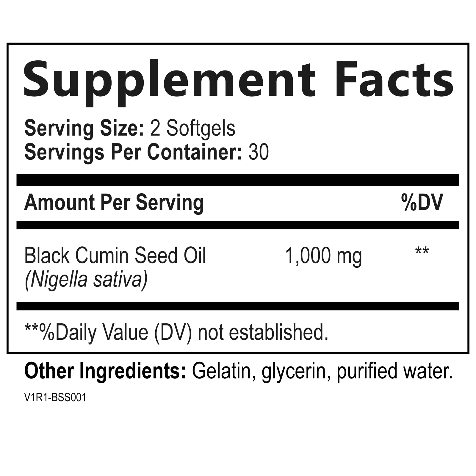 Built by Nature Black Seed Oil 1000mg - 100% Pure CO2 Extracted Nigella Sativa - High Thymoquinone, Omega 3 6 9, Antioxidant - Immune, Joints, Skin & Hair Health Support- Non-GMO – 60 Softgels