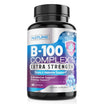 Vitamin B Complex - All B Vitamins B1, B2, B3, B5, B6, B7, B9, B12, Folic Acid, Vitamin C - Super B-100 Supplement - Immune, Energy & Metabolism Support, Vegan, Non-GMO, Gluten Free, 60 Capsules