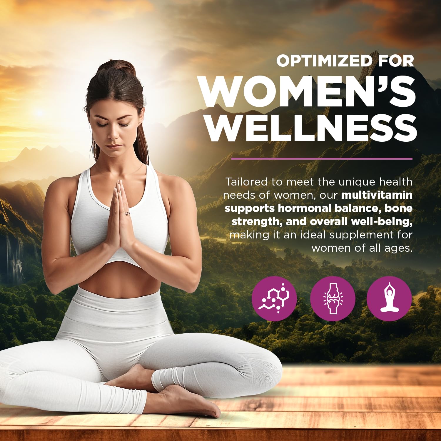 Built by Nature Vitamins for Women – Women's Complete Daily Multivitamin Supplement with A, B, C, D, E, Iron, Calcium, Magnesium and Multi Minerals – Wellness & Immune Health Support