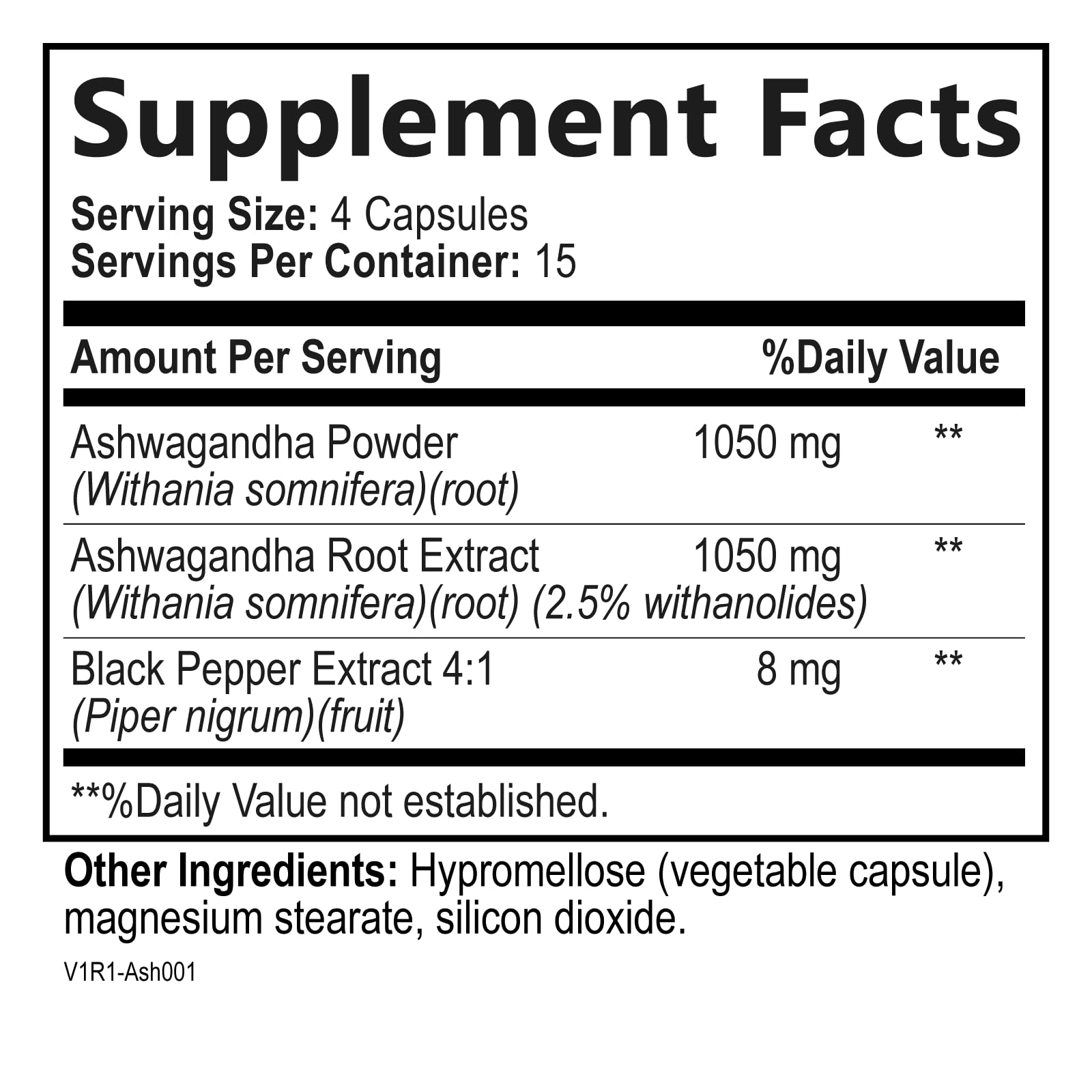 Built by Nature Ashwagandha 2100mg Extra Strength Stress Relief & Mood Support with Black Pepper Extract for Max Absorption - Non-GMO, Vegan, Gluten-Free - 60 Capsules