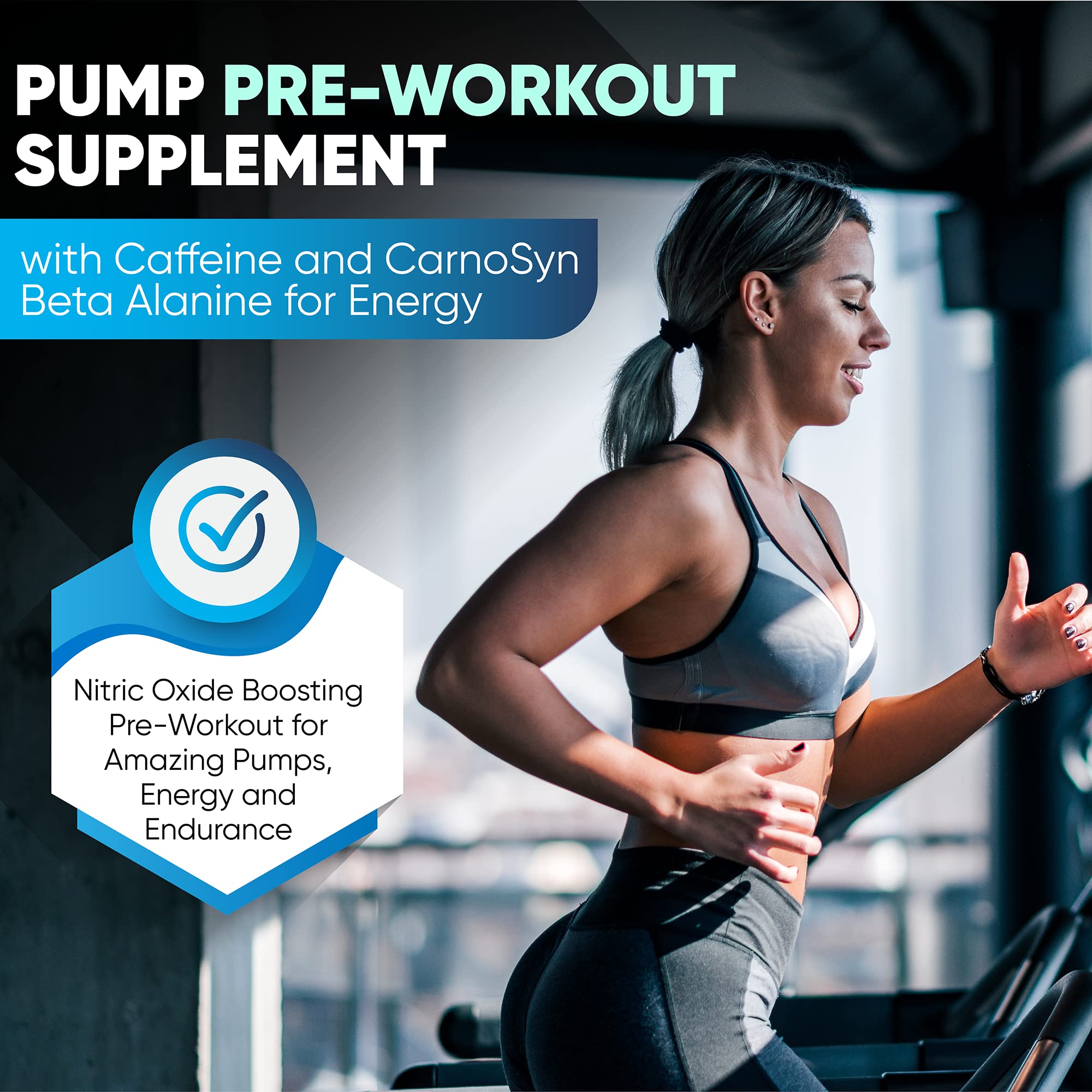 Pre Workout Powder - Sugar-Free Energy, Pump & Endurance Supplement for Men & Women - 250mg Caffeine, Amino Acids, L-Citrulline, L-Arginine, CarnoSyn Beta-Alanine - Watermelon Flavor, 30 Servings