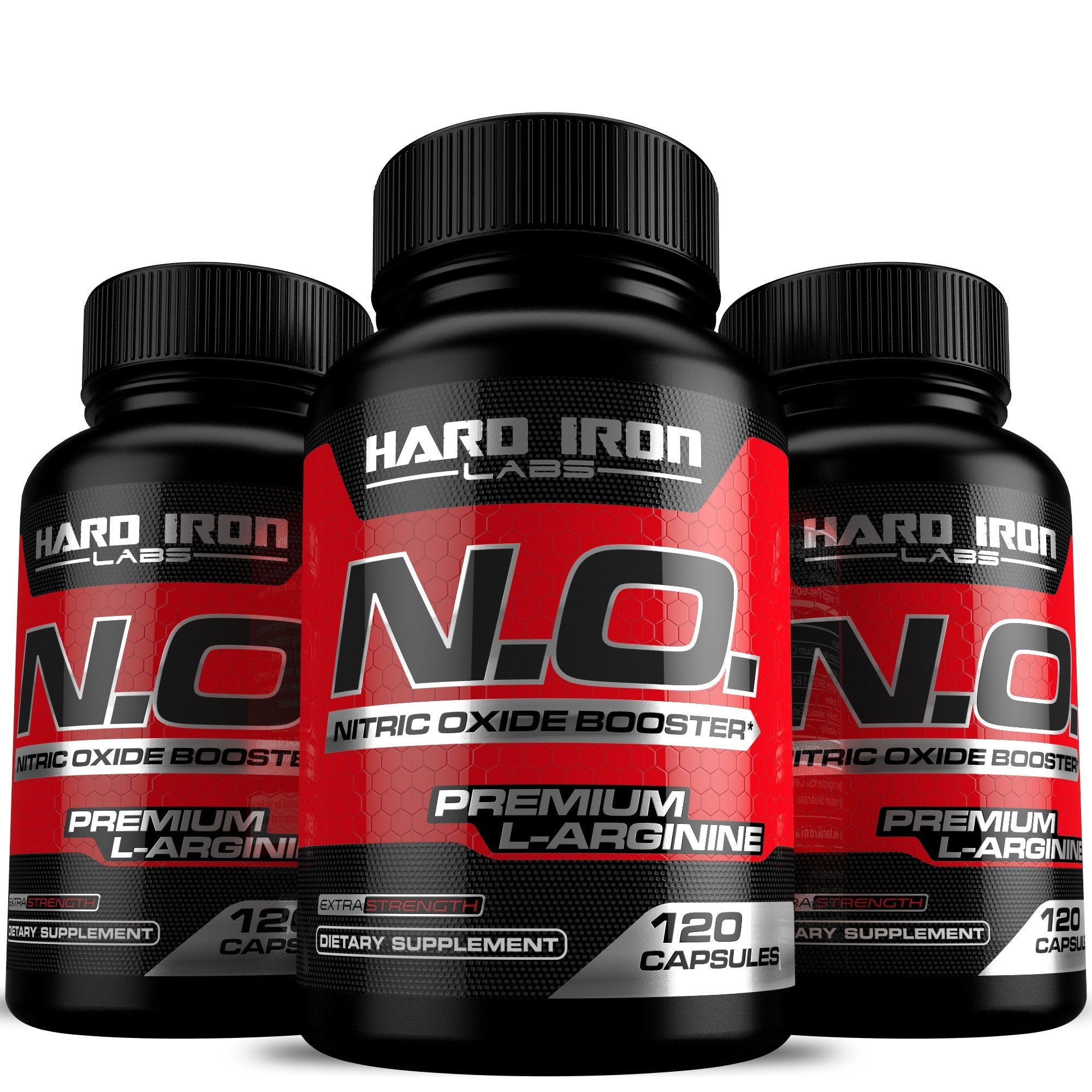 N.O. Nitric Oxide Booster with L-Arginine, L-Citrulline, Beta Alanine, AAKG - Non-GMO, Gluten-Free, Vegan - Pre-Workout Supplement for Muscle Growth, Stamina, Energy, Pumps, Vascularity - 120 Capsules