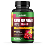 Built by Nature Berberine HCl 500 mg – Extra Strength AMPK Activator for Heart Support – Non-GMO, Vegan, Gluten-Free – 90 Veggie Capsules
