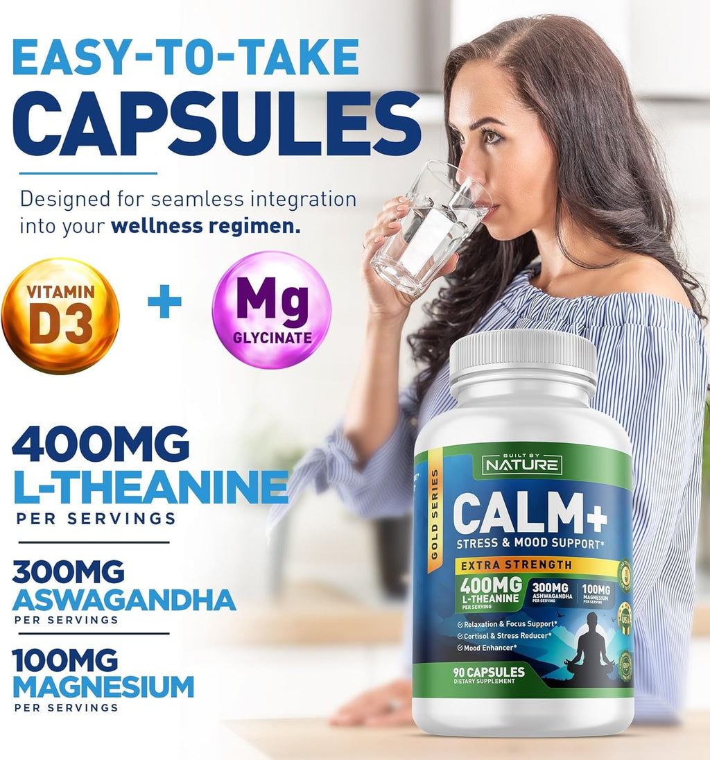 Calm Built Built By Nature Calm+ Relaxation & Focus – Stress, Cortisol & Mood ...