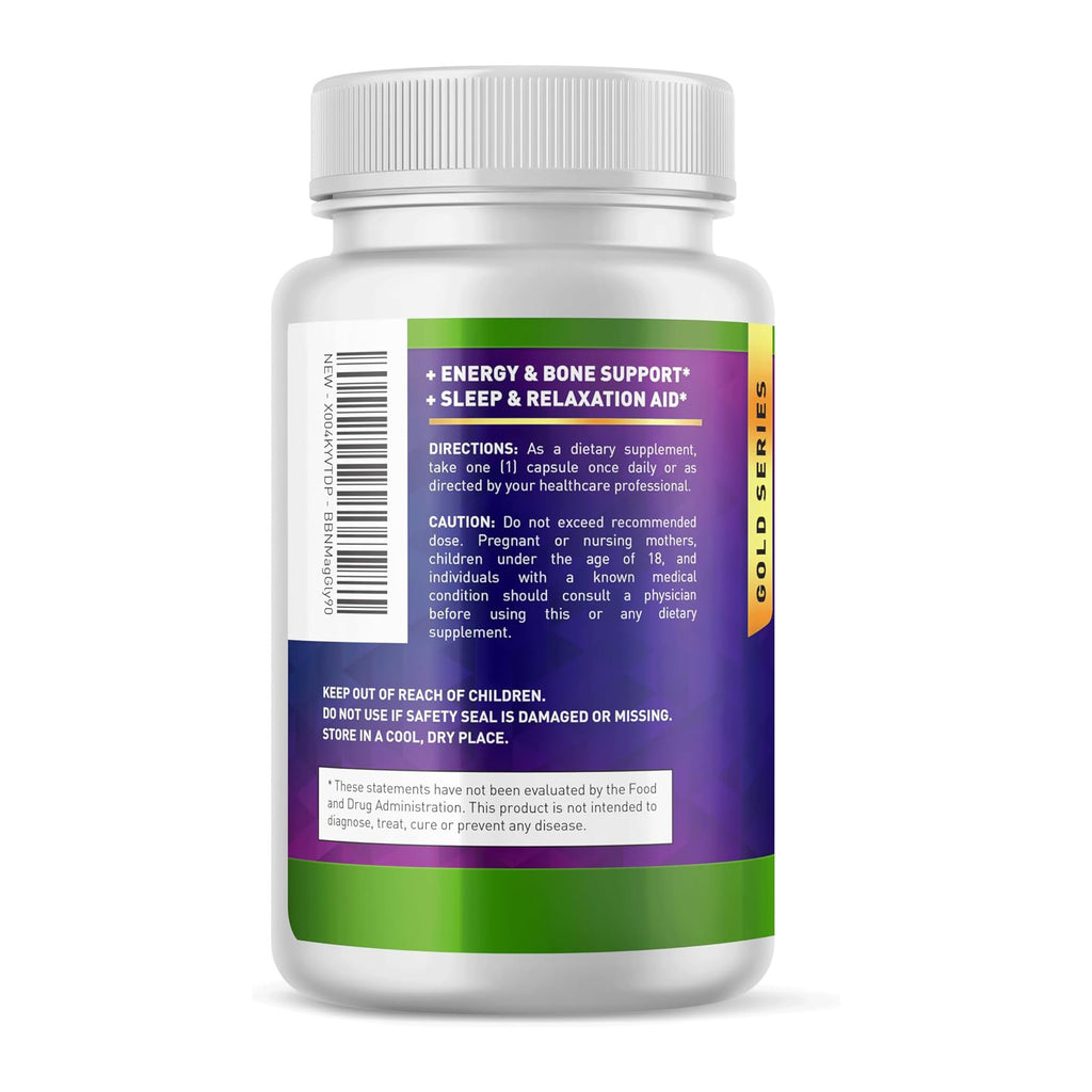 Built By Nature Magnesium Glycinate - Chelated for High Absorption – Supplement to Support Sleep, Muscle, Heart & Nerve Health - 120 mg Magnesium per Serving/Capsule - 90 Capsules