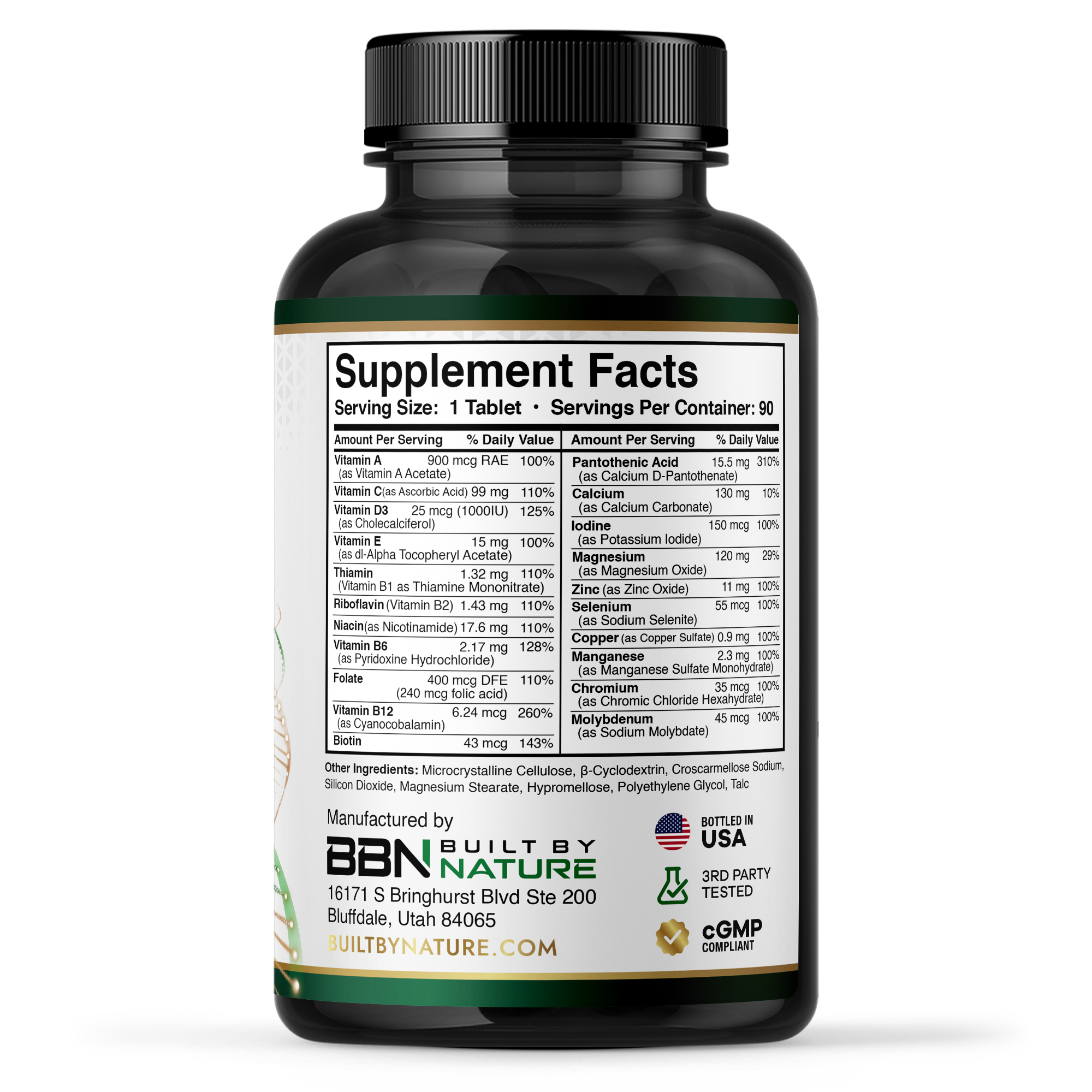 Built by Nature Multivitamin for Men – Mens Multivitamins & Vitamins for Men – Daily Immune, Energy & Heart Health Support – Once Daily Mens Multivitamin Supplement – 90 Tablets