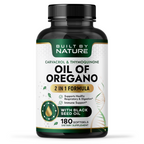 Built by Nature Oil of Oregano with Black Seed Oil – Oregano Oil Capsules – Immune Support Supplement – High Carvacrol & Thymoquinone Antioxidants – 180 Softgels