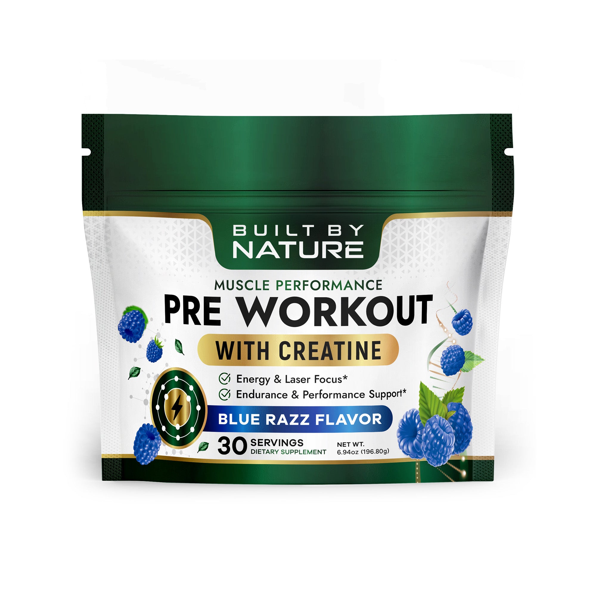 Built By Nature Pre Workout Powder for Men & Women – Preworkout with ...