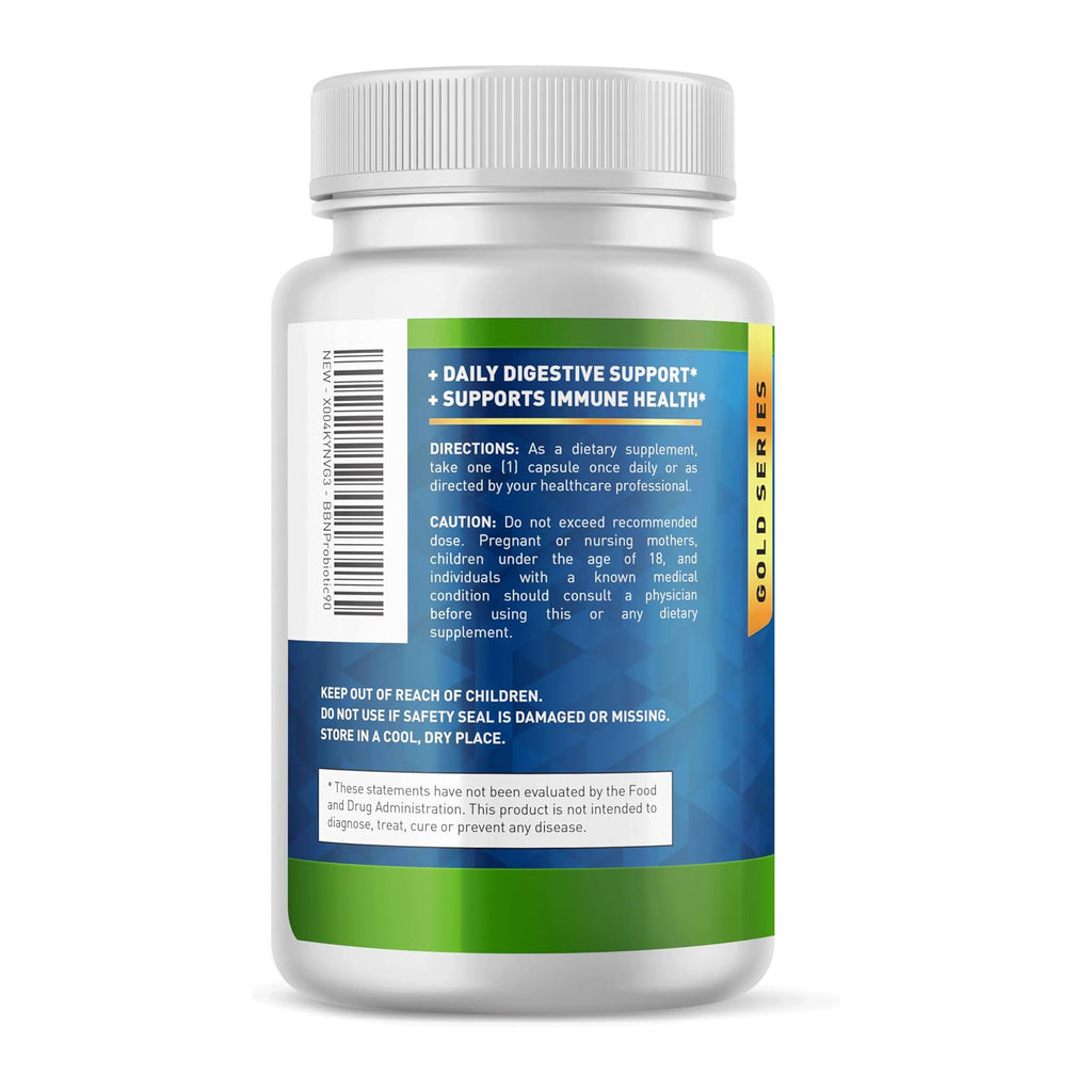 Built by Nature Probiotic 60 Billion CFU – 20 Strains + Prebiotics – Immune & Digestive Support – for Women & Men – Delayed Release Capsules, Shelf Stable – 3 Month Supply - 90 Capsules