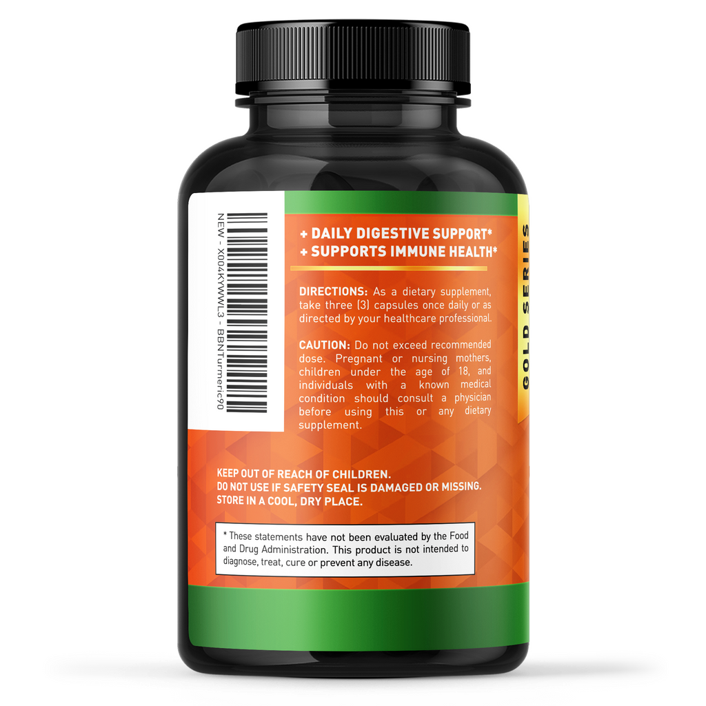Built by Nature Turmeric Curcumin 2250mg – 95% Curcuminoids with Ginger & Black Pepper for High Absorption – Extra Strength Joint Support – Non-GMO, Vegan - 90 Capsules