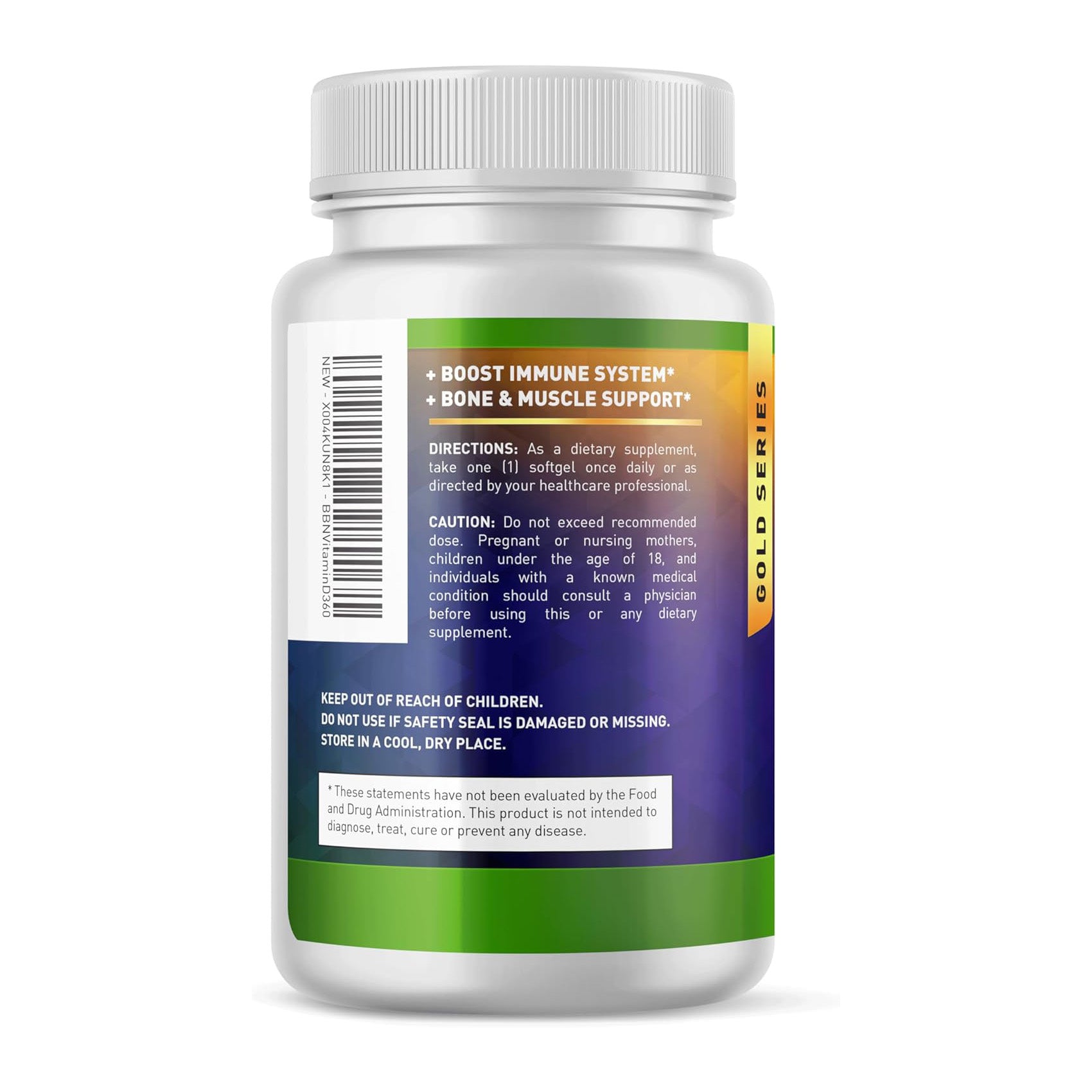 Built by Nature Vitamin D Supplement - Vitamin D3 5000 IU with Coconut MCT Oil – Easy to Swallow VIT D Mini Soft Gels - 1 Year Supply – 360 Softgels