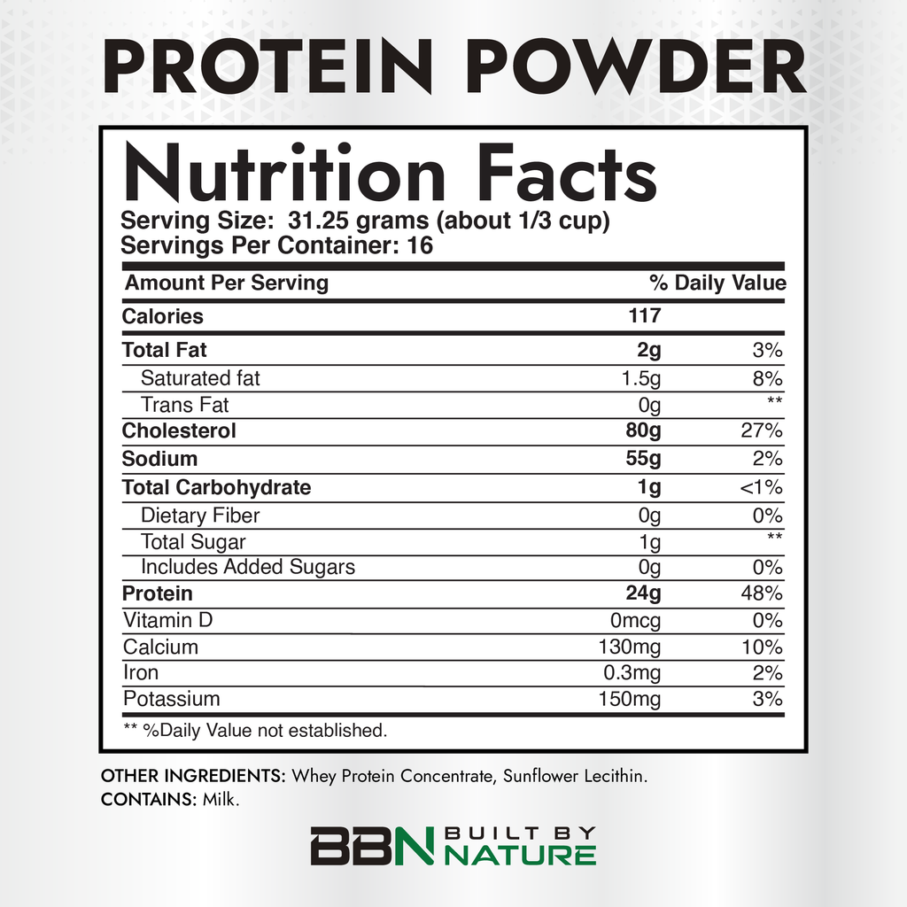 Unflavored Whey Protein Powder