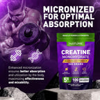 Creatine Monohydrate Powder – Micronized Creatine for Men & Women – Pure Monohydrate Creatina Suplemento – Muscle Strength, Performance & Recovery – 100 Servings, 500 Grams, Unflavored