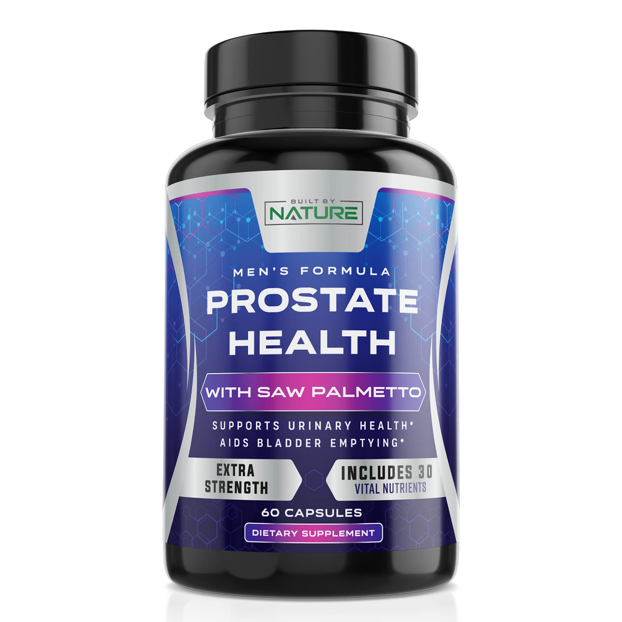 Saw Palmetto for Men - Prostate Health Supplement Extract, Non-GMO, Gluten-Free, Supports Prostate & Urinary Health, Aids Bladder Emptying, Helps Reduce Inflammation & Balding, 60 Capsules