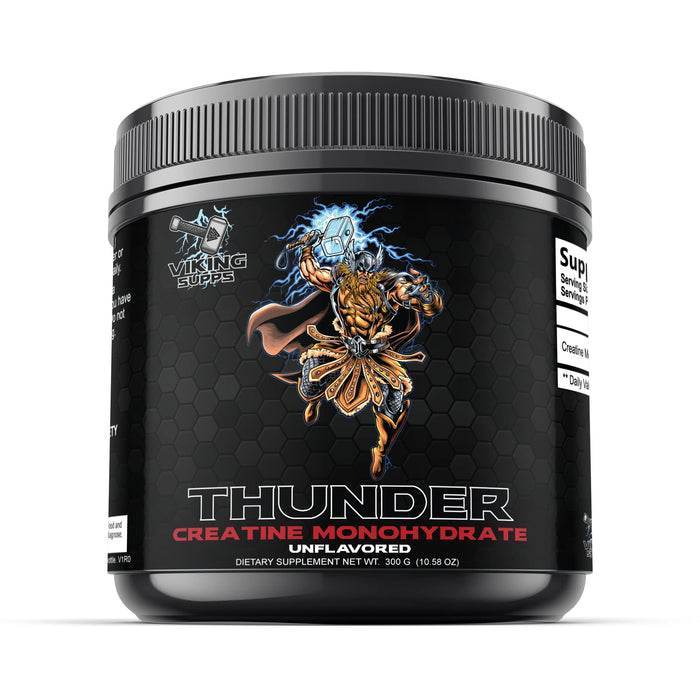 Viking Supps Thunder Creatine Monohydrate, Unflavored, 60 Servings, Pack of 1