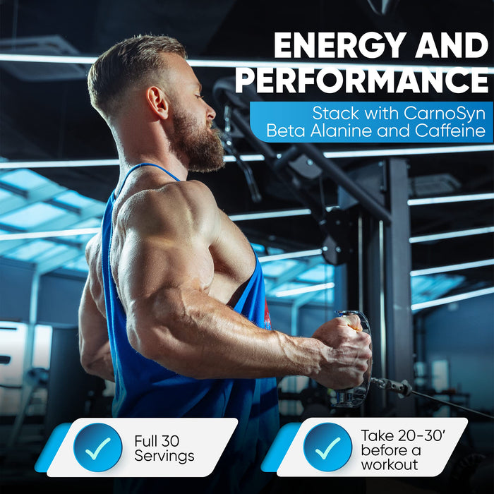 Pre Workout Powder - Sugar-Free Energy, Pump & Endurance Supplement for Men & Women - 250mg Caffeine, Amino Acids, L-Citrulline, L-Arginine, CarnoSyn Beta-Alanine - Watermelon Flavor, 30 Servings